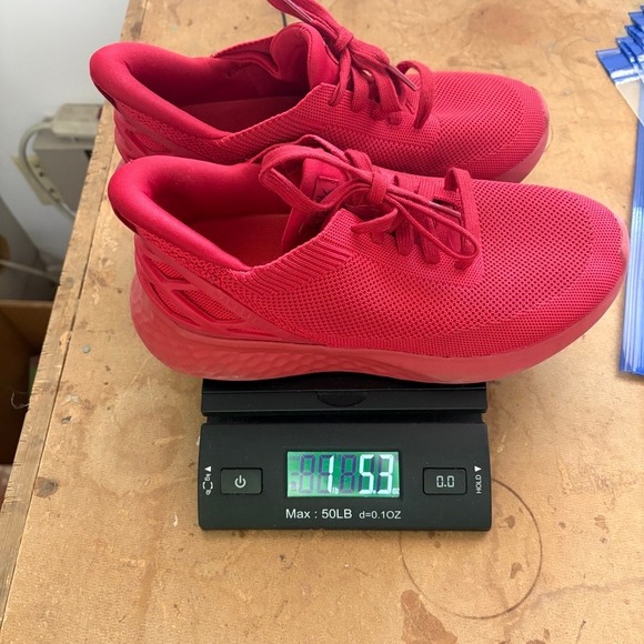 Kizik Hands Free Red Mesh Sneakers Athletic Shoes Women's Size 7 Wide - Picture 9 of 9